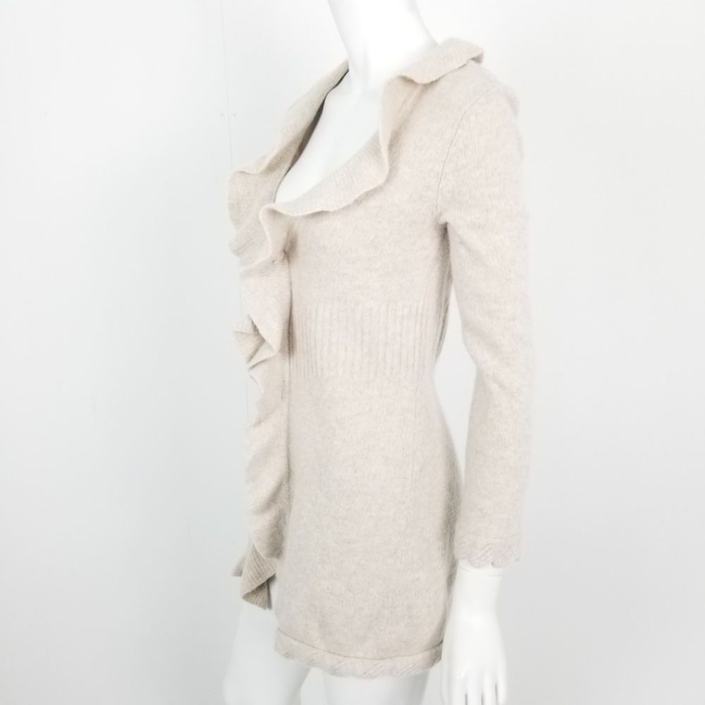 *SOLD*  Cynthia Rowley Wool Angora Cream Cardigan - Picture 4 of 6